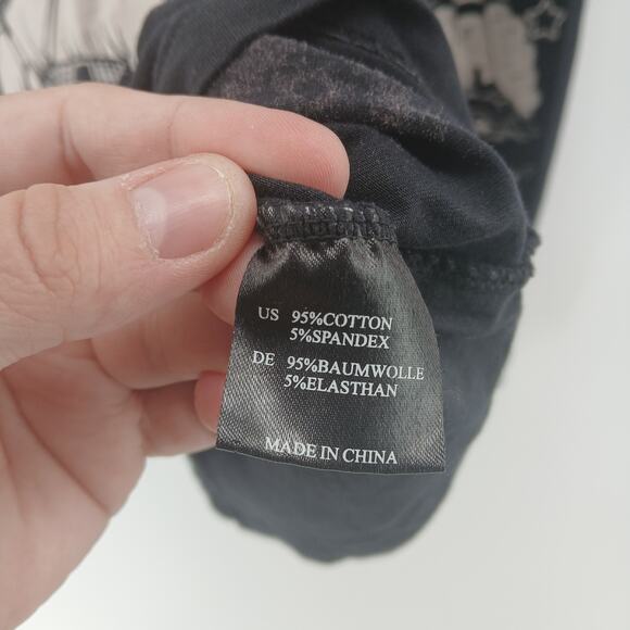 Y2K TOO FAST Camille Tattoo Flash Pajama Set XS Goth Rock Edgy Grunge Rockabilly - Picture 5 of 15